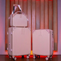 2 Malas Bordo Viagem + Frasqueira | Cadeado Numérico | Padrão ANAC | Rodinhas 360° |