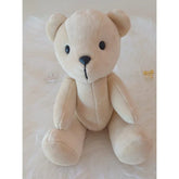 Kit 10 ursinhos articulados PP -20 cm marrom claro ou creme com laço de cetim.