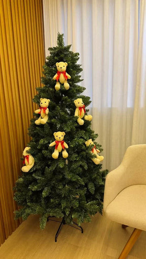 Kit 10 ursinhos articulados PP -20 cm marrom claro ou creme com laço de cetim.