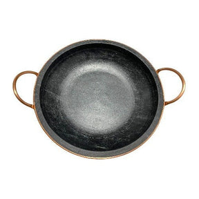 Frigideira Paella de Pedra Sabão 28 Cm Com Tampa