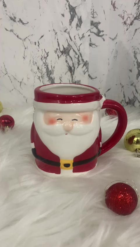 Caneca De Natal Papai Noel Cerâmica 330ml