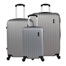 Kit mala de viagem ABS pequena 10kg, média e grande 4 rodas 360º Londres Swiss Move